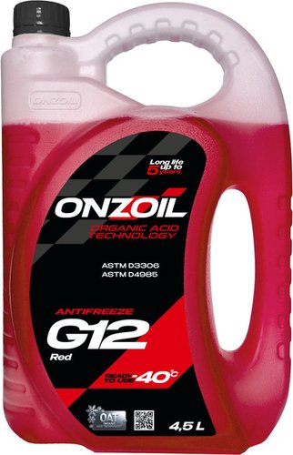 Антифриз ONZOIL G12 (4.5л, красный)