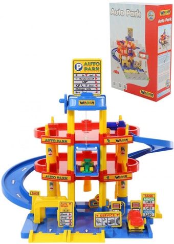 Элемент трека Полесье Паркинг 3-уровневый с автомобилями 37893