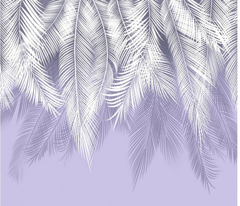 Фотообои Citydecor Пальмовые листья 300x260 (пурпурный)