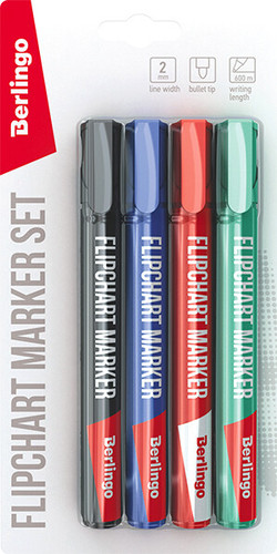 Набор маркеров Berlingo Uniline FM200 BMf_42209 (4 цв)