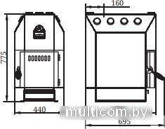 Свободностоящая печь-камин Термофор Инженер СД, СК, ТВ