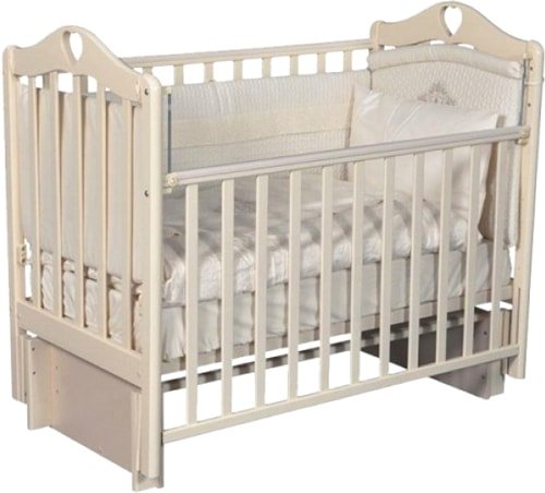 Классическая детская кроватка Антел Каролина-3/5 (слоновая кость)