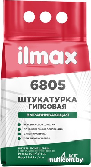 Выравнивающая штукатурка ilmax 6805 (4 кг)