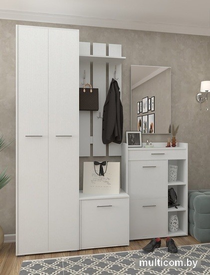 Вешалка для одежды Кортекс-мебель Лара ВП2 (белый)