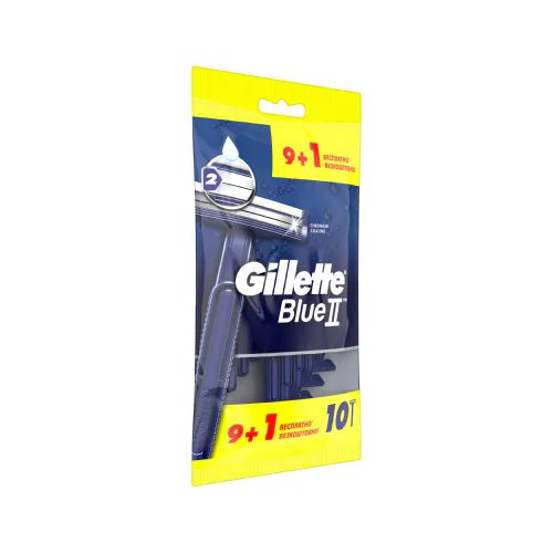 Бритвенный станок Gillette Blue II с увлажняющей полоской 10 шт 7702018467679