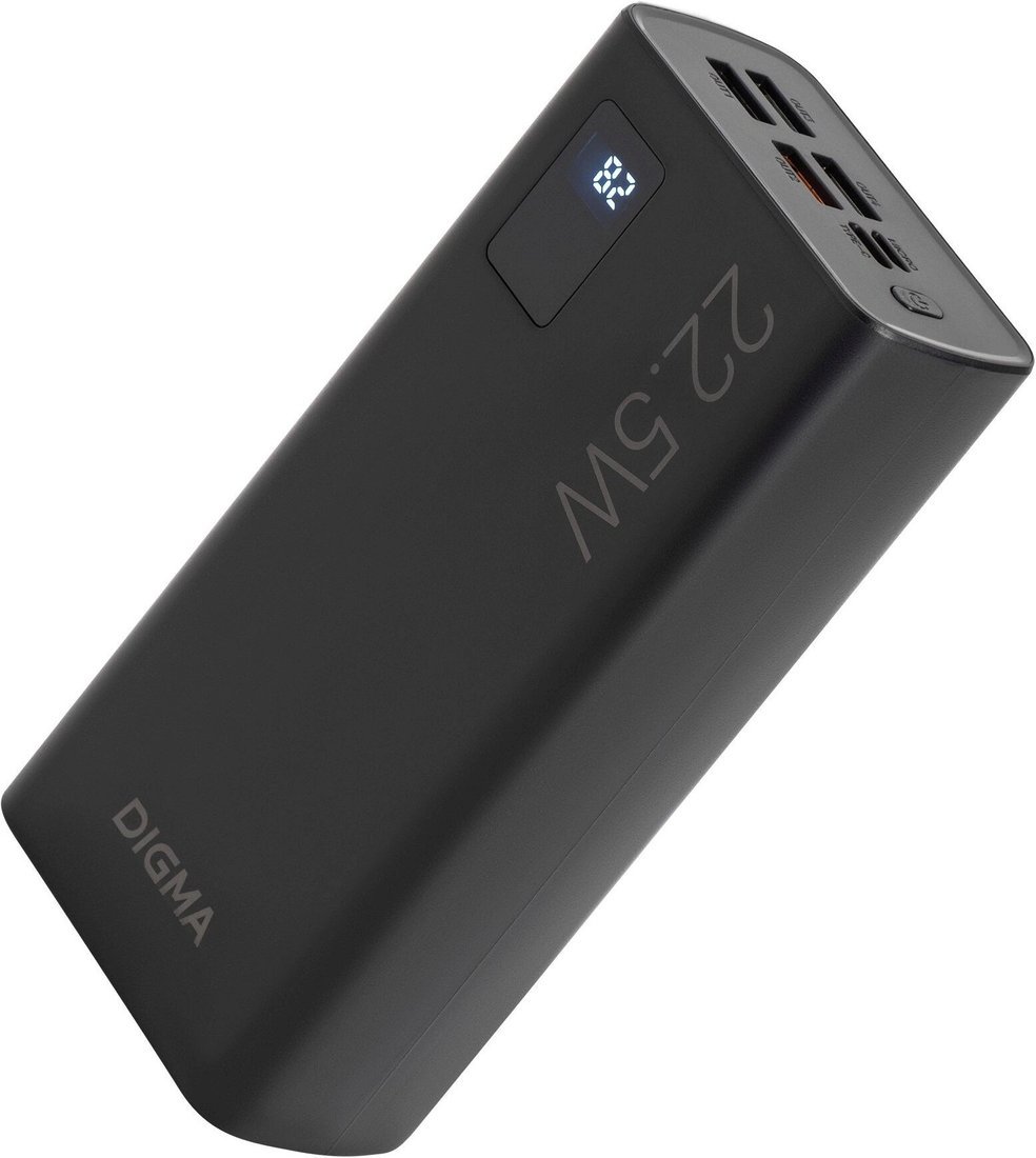 Внешний аккумулятор Digma DGPF30A 30000mAh (черный)