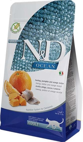Сухой корм для кошек Farmina N&D Grain Free Ocean Pumpkin Herring & Orange 5 кг