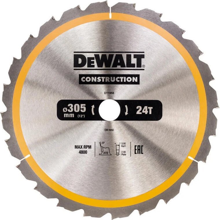 Пильный диск DeWalt DT1958