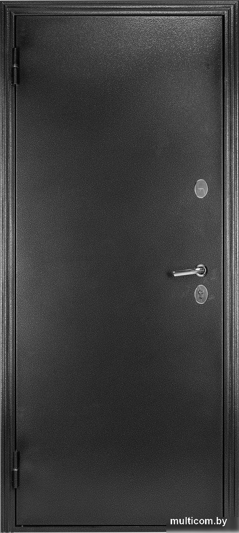 Металлическая дверь Guard Термо MG75 97х205 левая (черное серебро/серый)