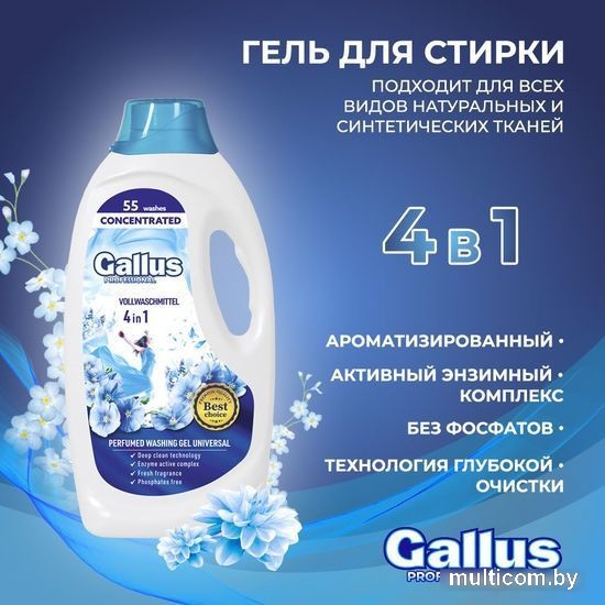 Гель для стирки Gallus Professional Универсальный 4 в 1 (1 л)