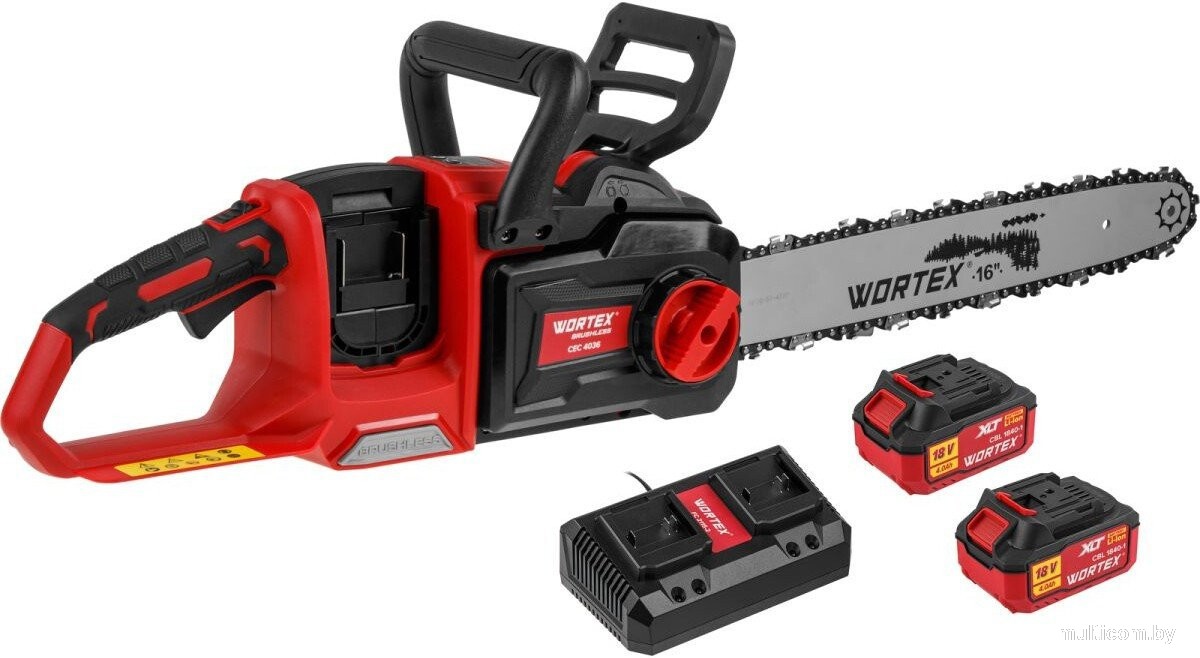 Аккумуляторная пила Wortex CEC 4036 XLT Set 2333070 (с 2-мя АКБ)