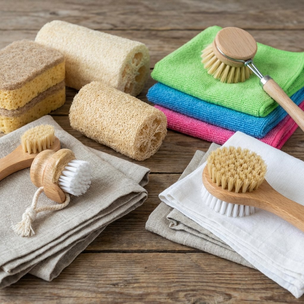 Тряпки, губки, щетки, салфетки