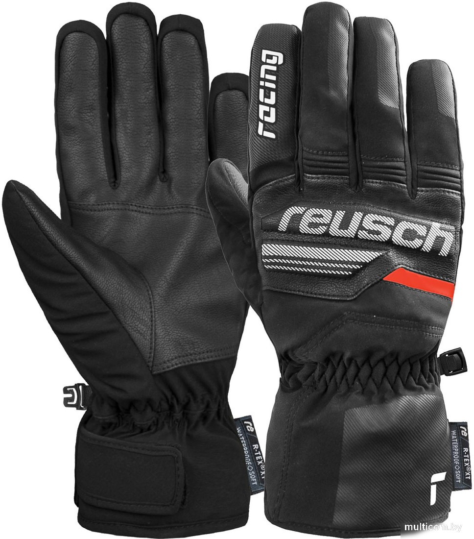 Горнолыжные перчатки Reusch Ski Race Vc R-Tex Xt 6201257-7810 (р-р 10.5, Black/White/Fluo Red)
