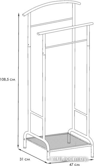Стойка для одежды ЗМИ Римини 2 ВКР2 Б (белый)
