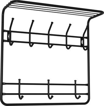 Вешалка для одежды ЗМИ 60 ВСП 8 (черный)