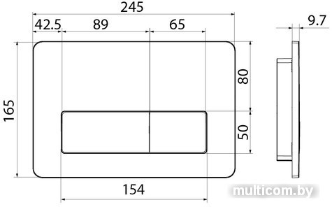 Панель смыва IDDIS Unifix UNI10B0i77 (черный)