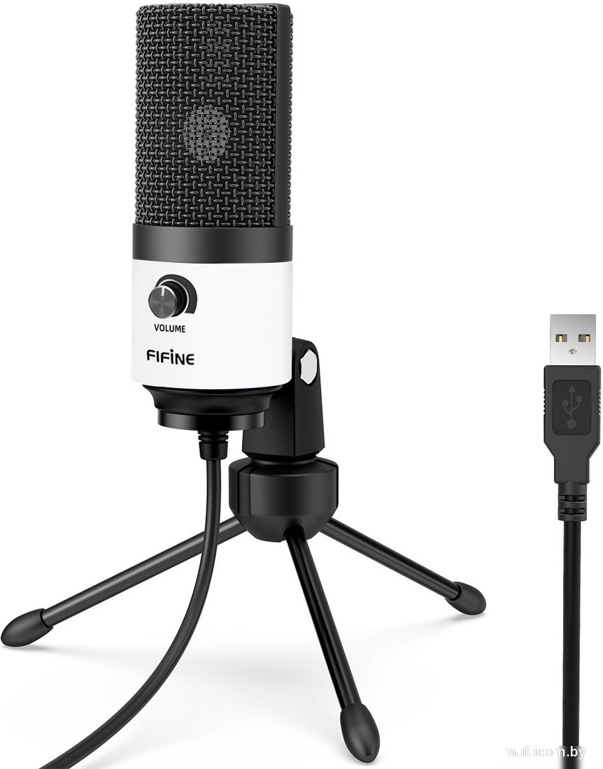 Проводной микрофон FIFINE K669 (белый)