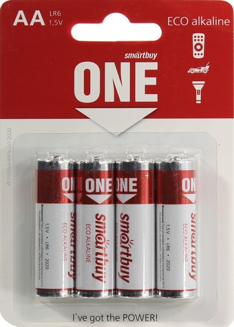 Батарейки SmartBuy One AA 2 шт. SOBZ-2A04S-Eco