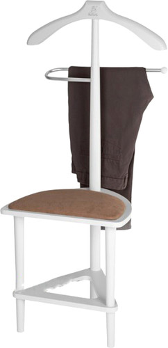 Стойка для одежды Мебелик с сиденьем В 26Н (белый)