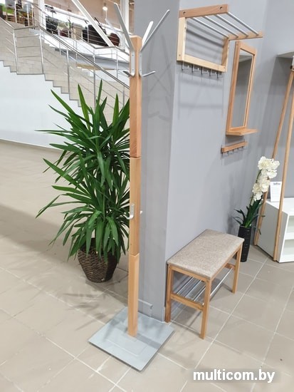 Вешалка для одежды Sheffilton Альберо SHT-CR11 985627 (прозрачный лак/алюминий металлик)