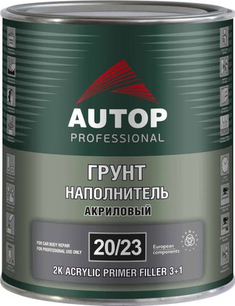 Автомобильный грунт Autop наполнитель 2K акриловый 3+1 - черный - банка. 1.0 л 20/23