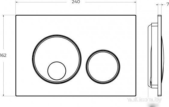 Панель смыва Cezares RELAX-BTN-NOP (черный матовый)
