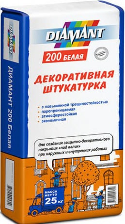 Декоративная штукатурка Diamant 200 (25 кг, серый)