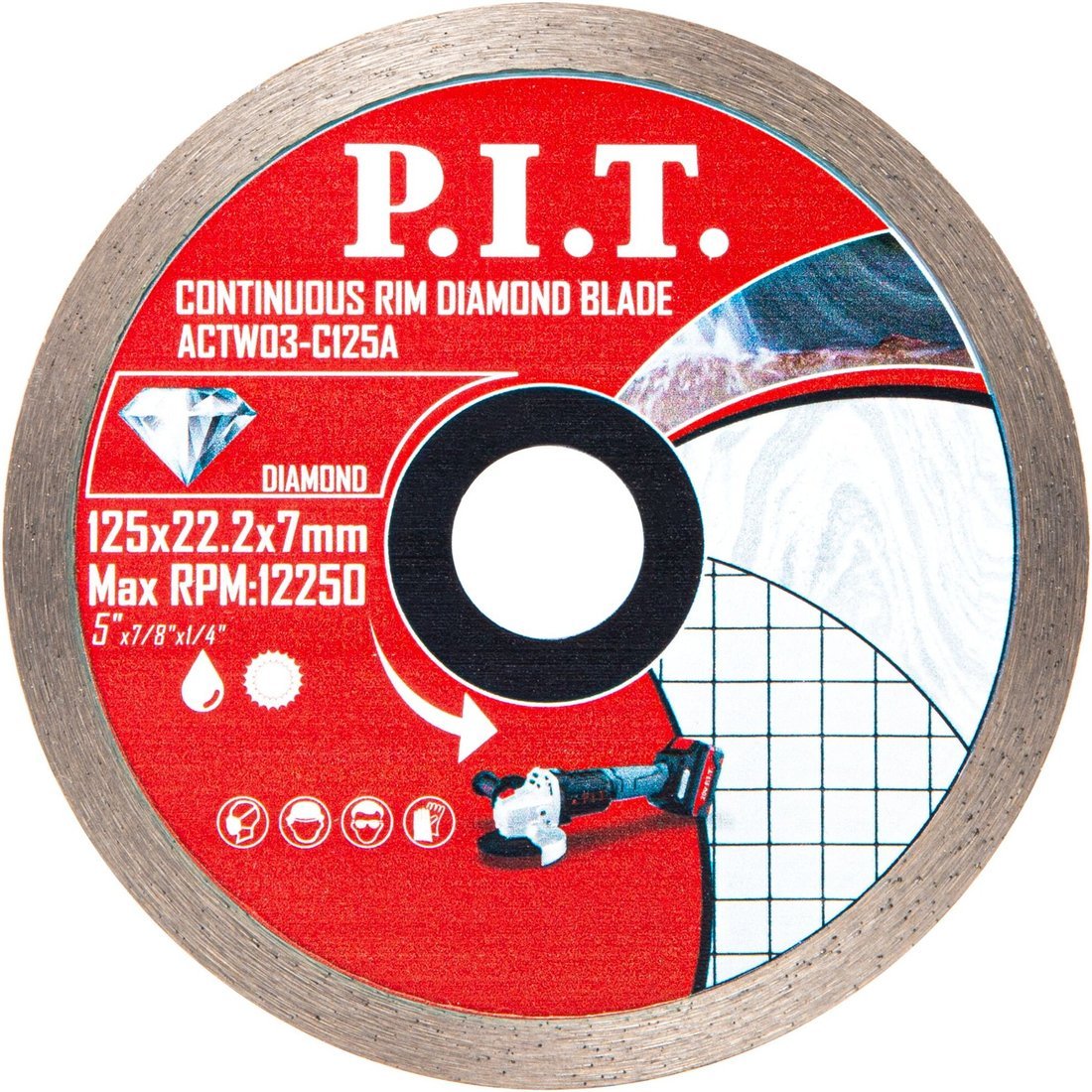 Отрезной диск алмазный P.I.T. ACTW03-C125A