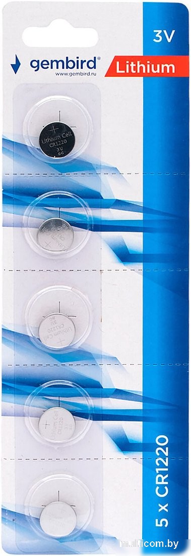 Батарейка Gembird GB-CR1220-5B (5 шт)