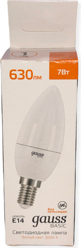 Светодиодная лампочка Gauss Elementary Basic E14 7W 3000K 10301172