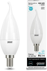 Светодиодная лампа Gauss Elementary E14 6Вт 4100K [34126]