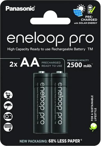 Аккумулятор Panasonic Eneloop Pro AA BK-3HCDE/2CP (2 шт)