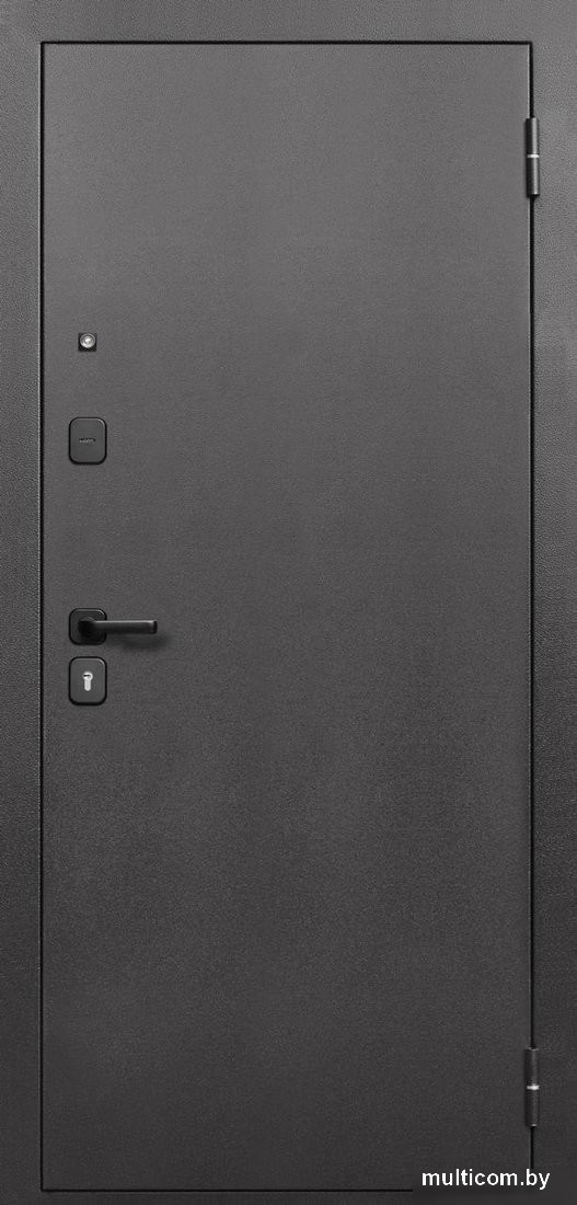 Металлическая дверь Guard Зеркало серебристый/белый матовый (86x205, правая)