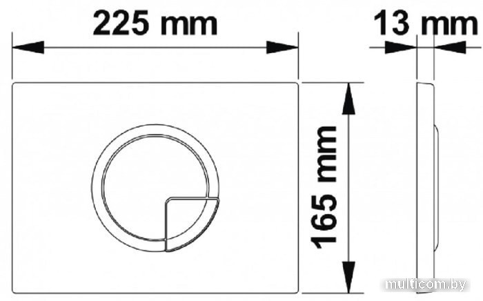 Панель смыва Berges Wasserhaus Novum R3 (хром глянец)