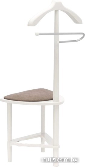 Стойка для одежды Мебелик с сиденьем В 26Н (белый)