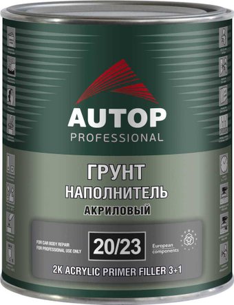 Автомобильный грунт Autop наполнитель 2K акриловый 3+1 - серый - банка. 1.0 л 20/23
