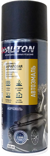 Автомобильная краска Deton Auton Акриловая 520мл (черный матовый)