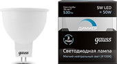 Светодиодная лампа Gauss GU5.3 5Вт 4100K (диммируемая) [101505205-D]
