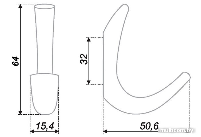 Крючок для одежды Boyard K0660 K206SC.10