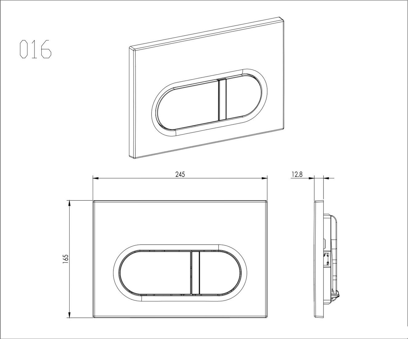 Панель смыва Aquatek KDI-0000045 (черный)
