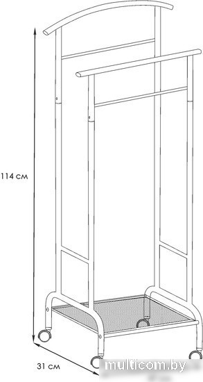 Стойка для одежды ЗМИ Римини 2М ВКР2М (черный)