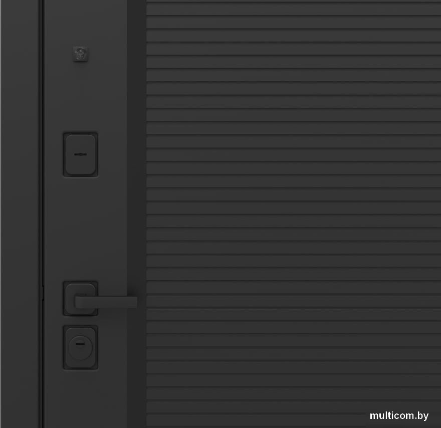 Металлическая дверь Guard Line зеркало графит/шагрень белая (86x205, правая)