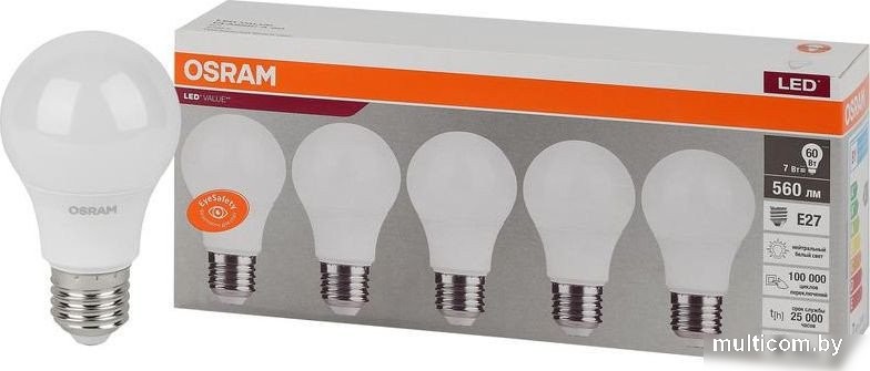 Светодиодная лампочка Osram LED Value 4058075577657 (5 шт)