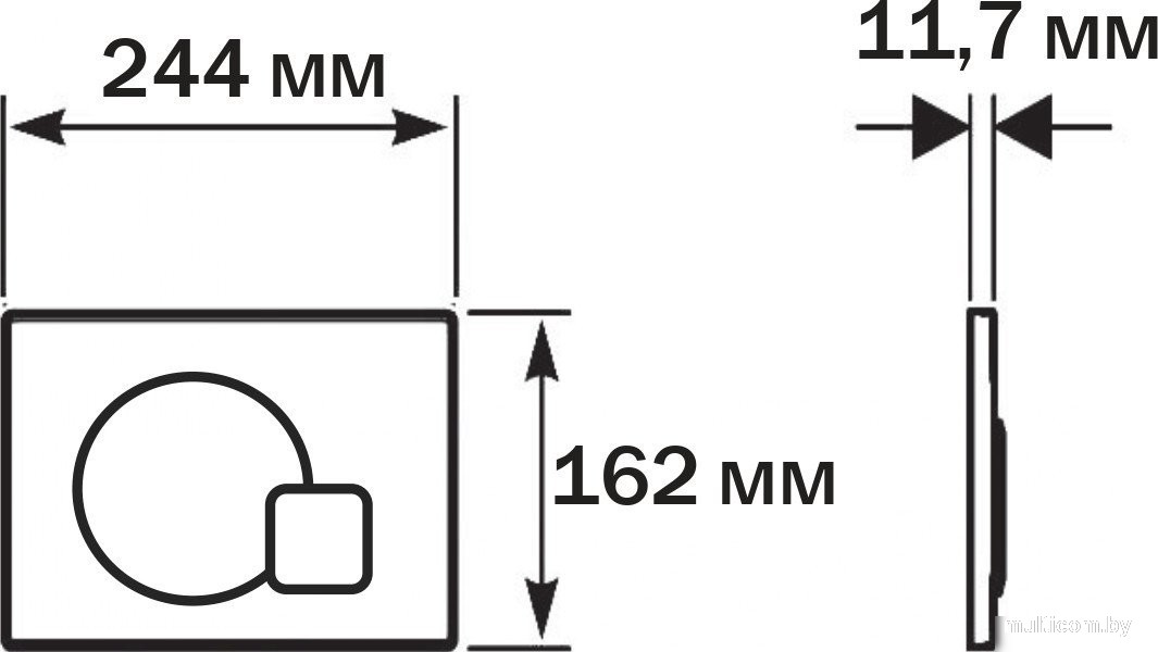 Панель смыва Aquatek KDI-0000069 (черный матовый)