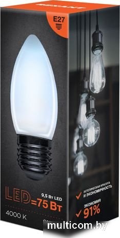 Светодиодная лампочка Rexant Свеча CN35 9.5Вт 915Лм 4000K E27 604-098