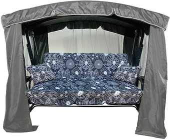 Садовые качели МебельСад Ранго с4120 (графит цветы)