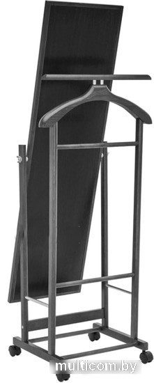 Стойка для одежды Мебелик с зеркалом на колесах В 24Н (венге)