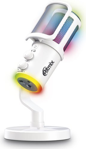 Проводной микрофон Ritmix RDM-178 USB Gaming (белый)