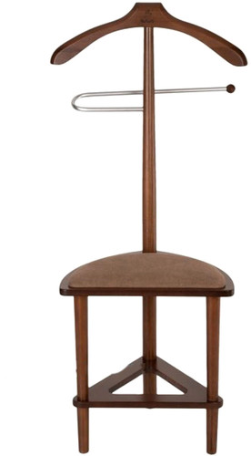 Стойка для одежды Мебелик с сиденьем В 26Н (средне-коричневый)