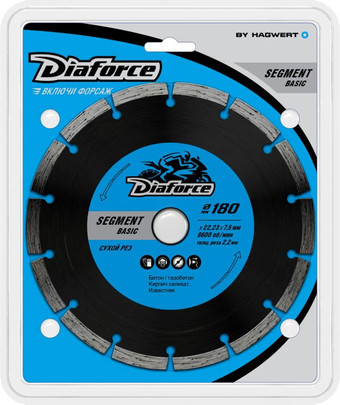 Отрезной диск алмазный Diaforce Segment Basic 510180